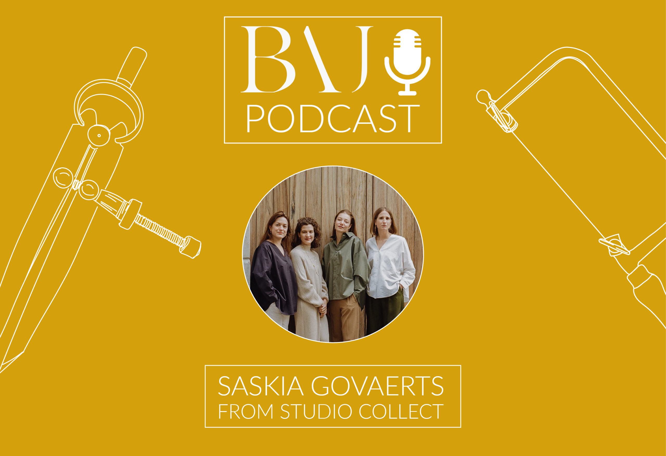 BAJ Podcast cover with Saskia Govaerts from Studio Collect