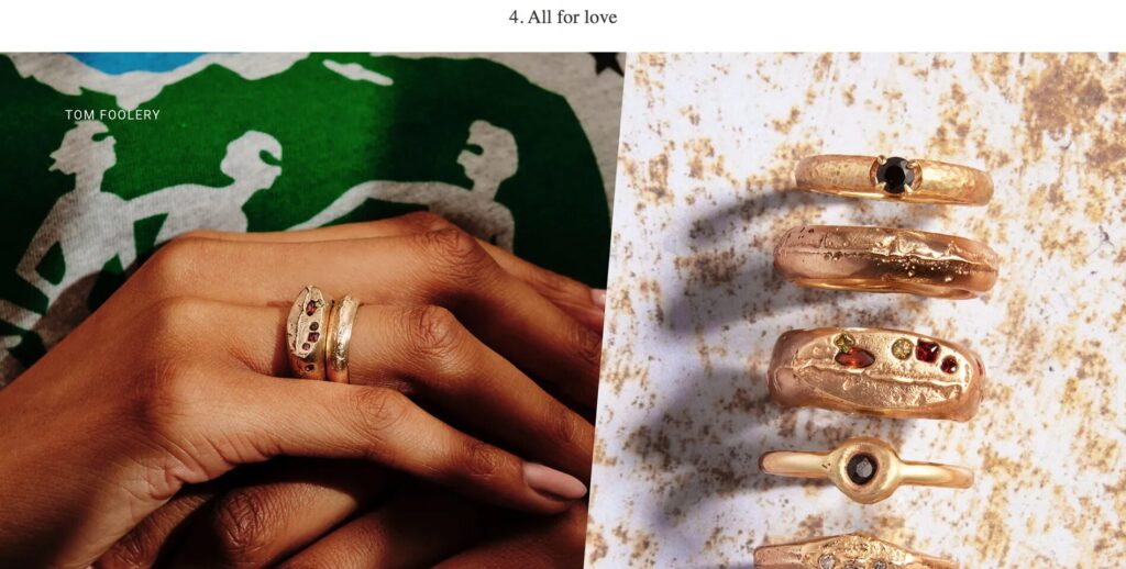 Marie Claire fine jewelery mover and shaker featured artist Mia Vilcins
