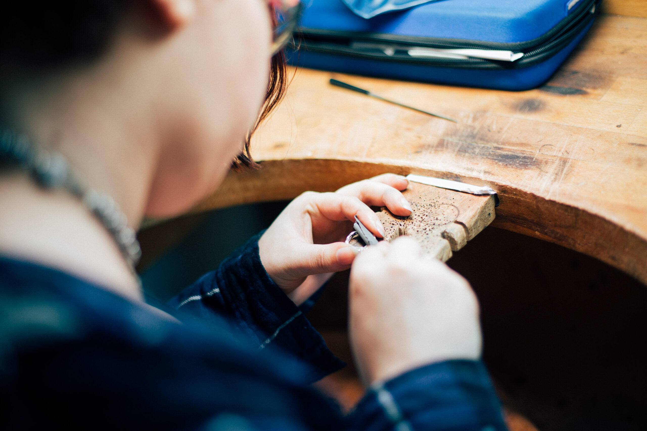 student workshop ring making